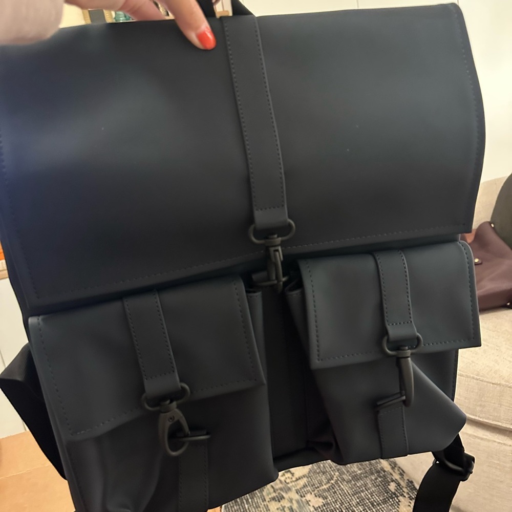 New - Dark Navy Unisex Rains Backpack - All Weather